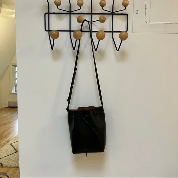 COPY - Mansur Gavriel black/gold mini bucket bag - Picture 2 of 16